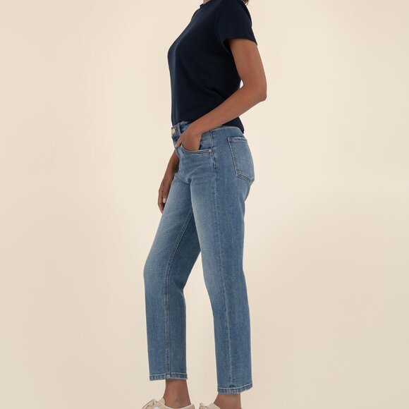 Kut from the Kloth Kit High Rise Relaxed Straight Leg Size 1414 / Ahead W/Medium - Picture 3 of 3